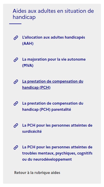 site du gouvernement/aides